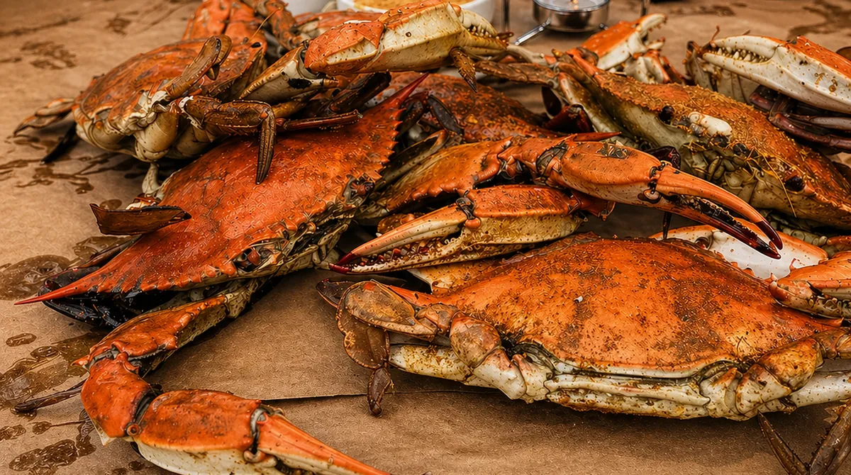 A backyard Maryland crab feast