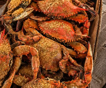 Heavy crabs full of meat